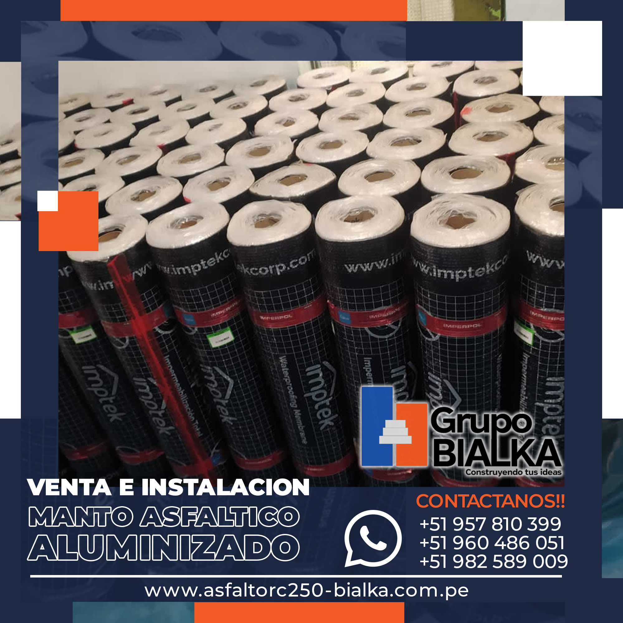 venta de manto asfaltico aluminizado